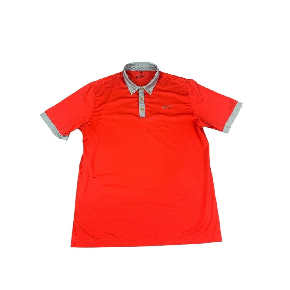 Nike Golf Dri-Fit Polo Shirt, Tour Performance, Red, Moisture Wicking Mens Large